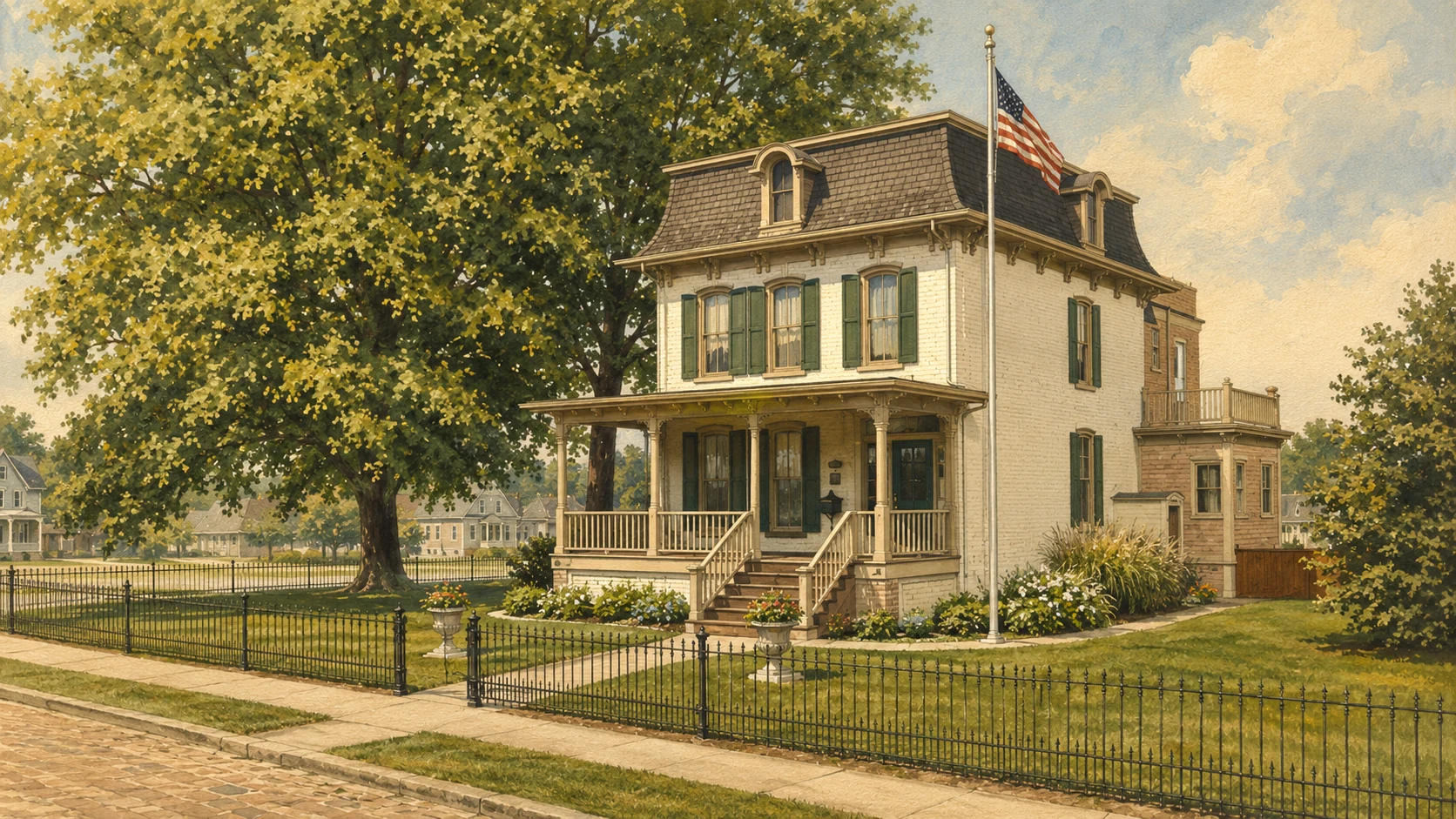 Custom portrait of a historic Effingham residence